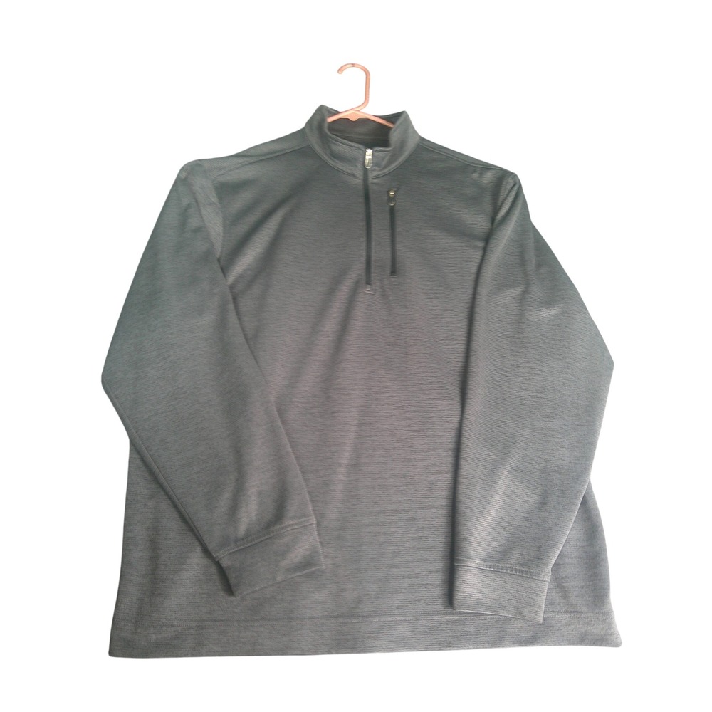 Bolle Mens XXL Charcoal Gray Heather Quarter Zip Pullover Athletic Golf Top